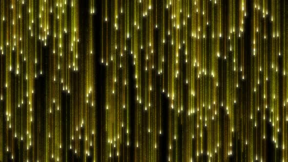 Scifi Abstract Theme with Gold Glow Lines Structure And Particle Flow