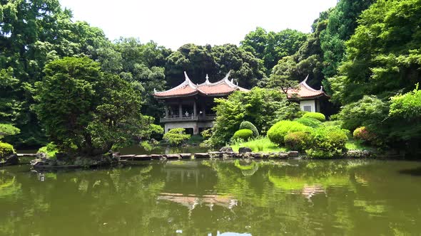 The view of the shrine lake side