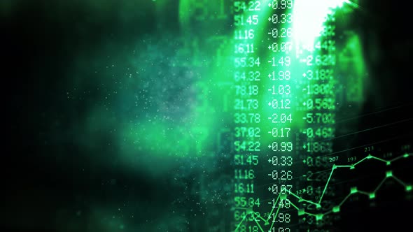 Stock Market Background Loop Green