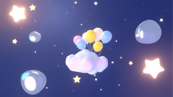 Balloons Sky At Night