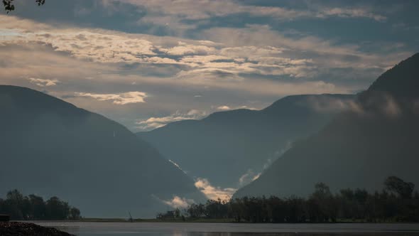 Sunrise Timelapse In The Mountains