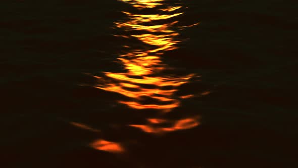 Gold Sunset Waves