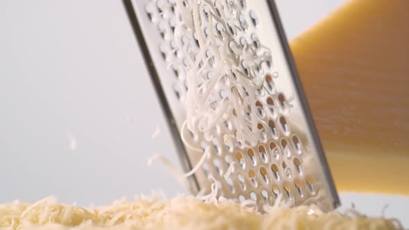 Shredded cheese. Slow Motion.