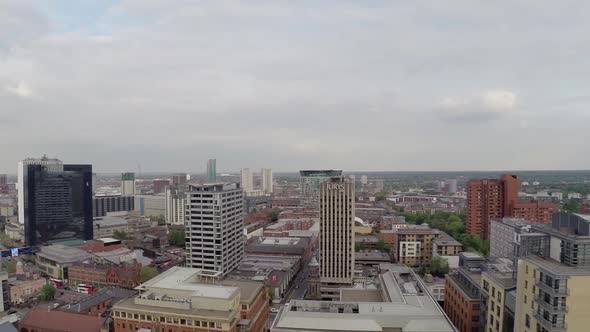 HD Aerial Video clip of Birmingham city landsccape, UK