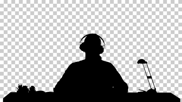 Silhouette lady, Alpha Channel alt