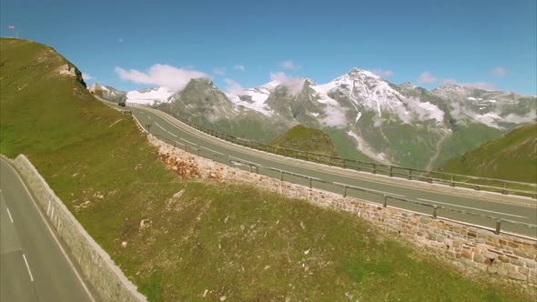 Grosslockner road and highest peaks of Austria