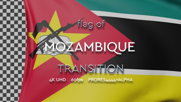 Flag of Mozambique transition | UHD | 60fps alt