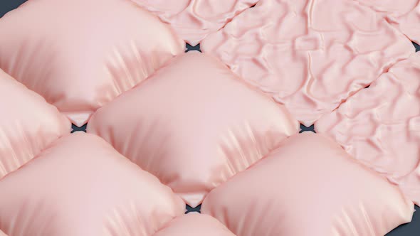 Abstract Background With Inflating Pillows