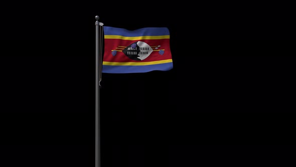 Eswatini Flag With Alpha 4K