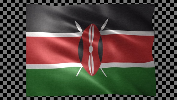 Kenya waving flag looped alt