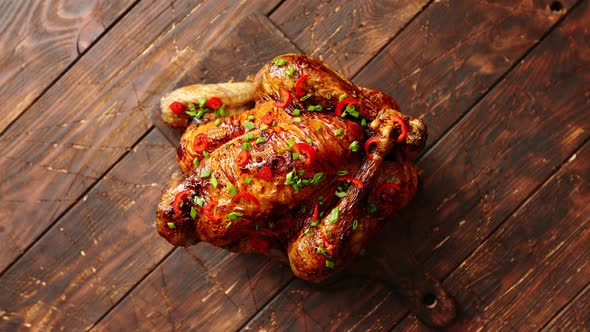 Homemade Roasted Spicy Chicken with Chilli and Chive