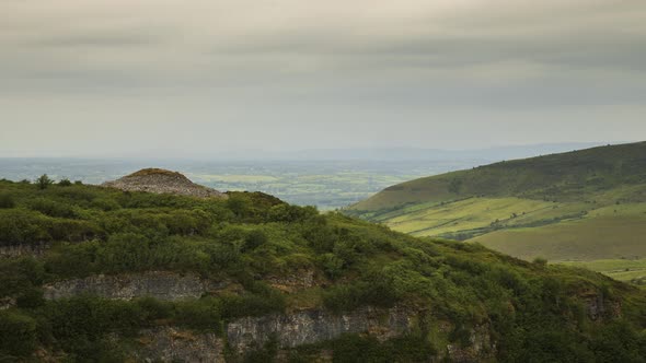 Time lapse of rural agricultural nature landscape during the day in Ireland. alt