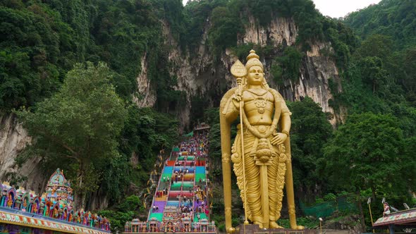 Murugan Statue Outside The Batu Caves