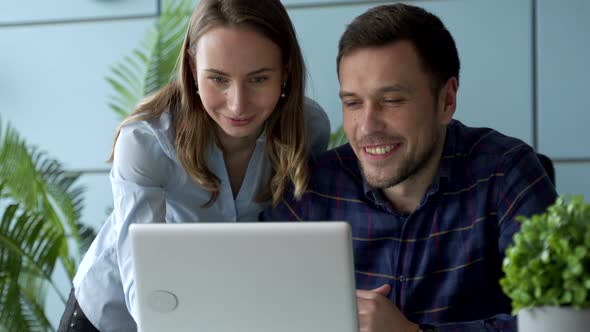 Business People Working Together Computer Office