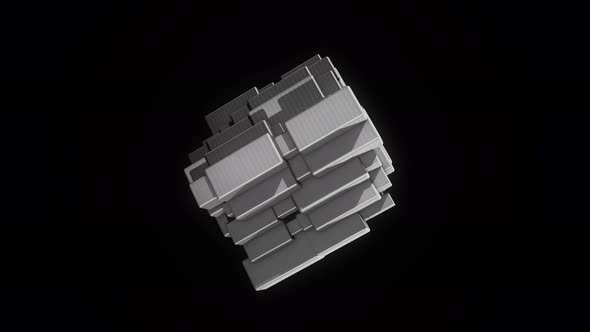 Grey short blocks spinning endlessly