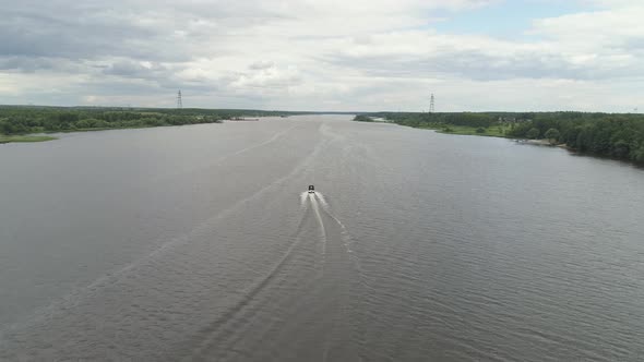 Motor Boat on the River