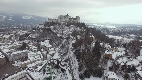 Aerial view of the Hohensalzburg Fortress