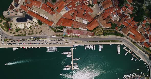 The Kotor City Montenegro Aerial View