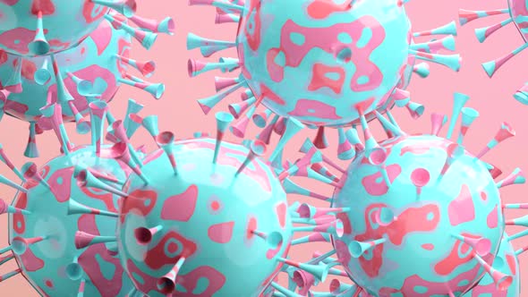 3D illustration, 3D rendering. Cartoon Virus mutation.