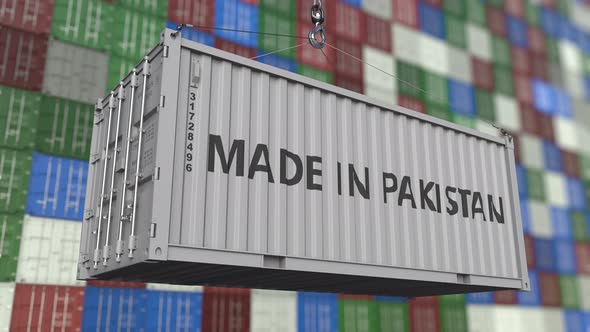 Container with MADE IN PAKISTAN Caption