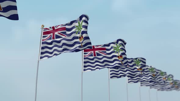 British Indian Ocean Territory Row Of Flags 