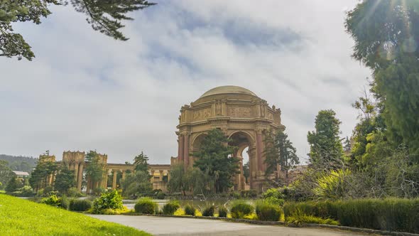 time lapse: the palace of fine arts angle 1
