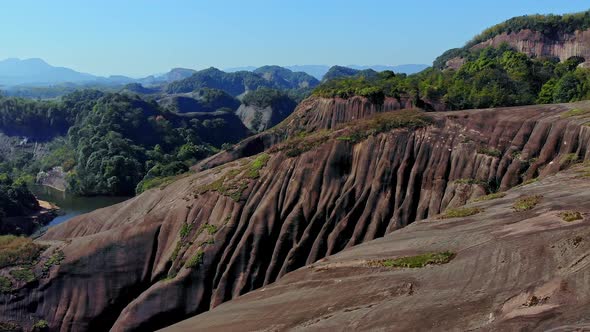 Aerial View of Feitian Mountain National Geological Park