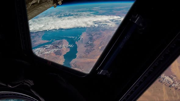 The Sinai Peninsula Seen from the ISS in Space.