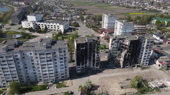 Ruined Residential Building in Borodyanka Ukraine