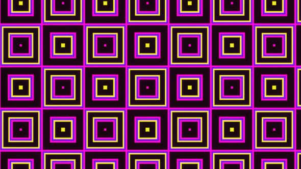 Mesmerizing Cyclic Animation of Moving Squares