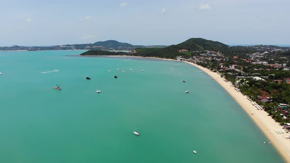 Beautiful high view of nature with sea ocean