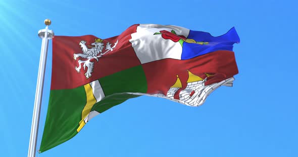 Flag of South Bohemia Region, Czech Republic