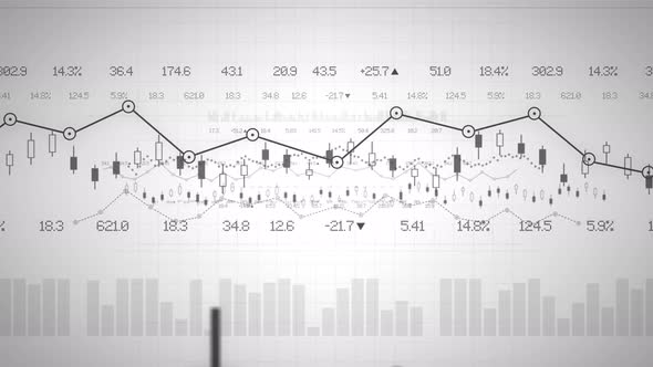 Financial Business Data Graph And Numbers