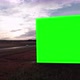 Aerial Drone Footage of Big Billboard with Green Screen near Busy Highway or Motorway at Sunset - VideoHive Item for Sale