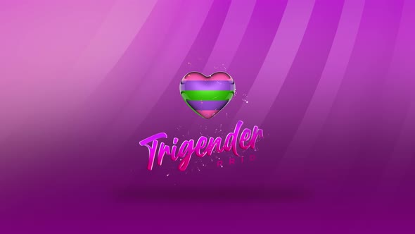 Trigender Gender Sign Background Animation 4k