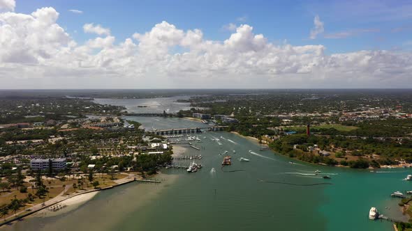 Bridges Over The Jupiter Inlet Fl Usa 4k