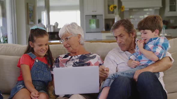 Family spending time together at home