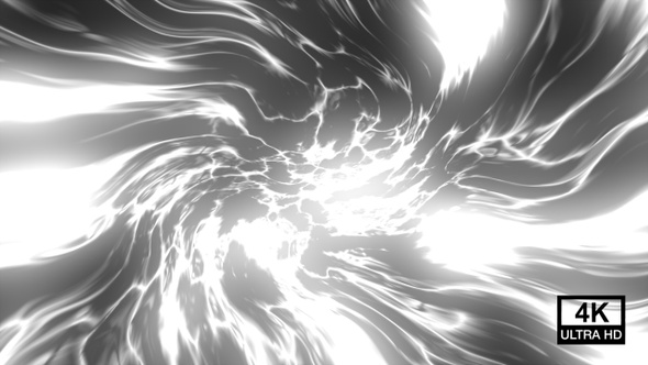 Abstract Fractal  Black And White Twist Background 4K