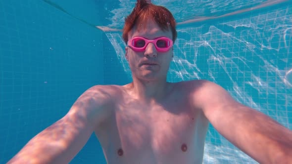 Underwater Portrait Of A Man