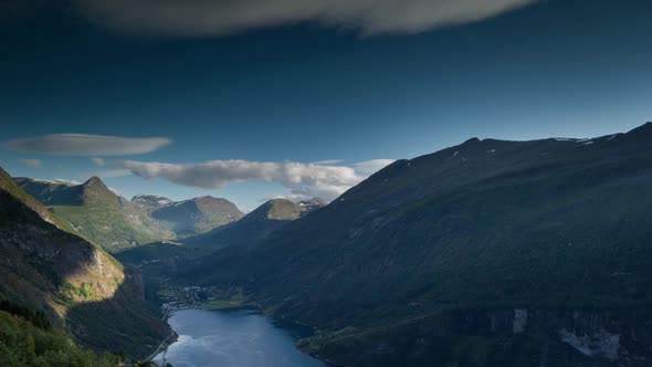 geiranger fjord norway lake nature