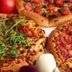 Three American Style Pizzas Served on a Table - VideoHive Item for Sale