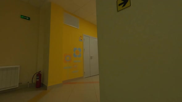 Decorated Corridors and Stairs in Renovated Kindergarten
