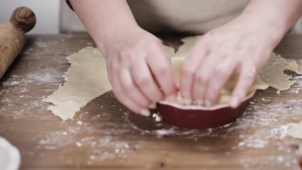 Step by step. Making pie crust from scratch to bake pumpkin pie