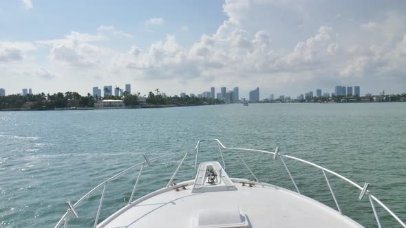 Yachting Pov In Miami Biscayne Bay