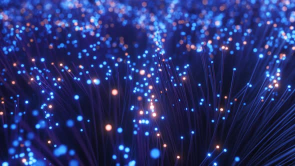 Fiber Optic Wires with Flashing Signals