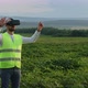 Farm Specialist Engineer Using Technology VR Monitoring Harvest Working for Agriculture Productivity - VideoHive Item for Sale