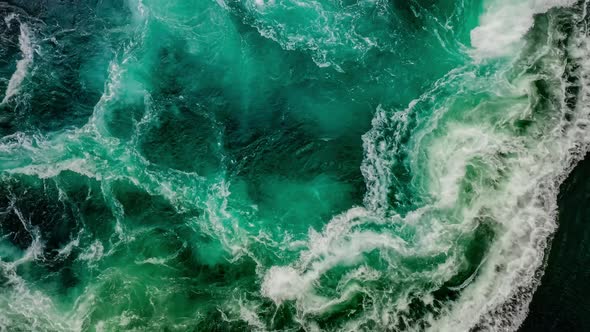 Waves of Water of the River and the Sea Meet Each Other During High Tide and Low Tide.