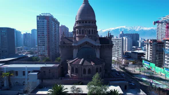 Santiago Chile. Cityscape downtown district of capital city of Chile.