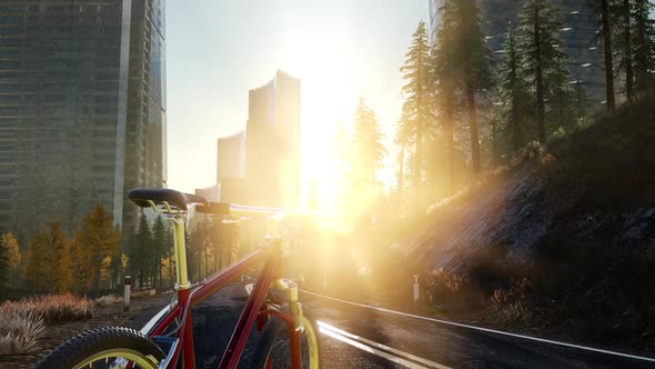 City Bicycle on the Road alt