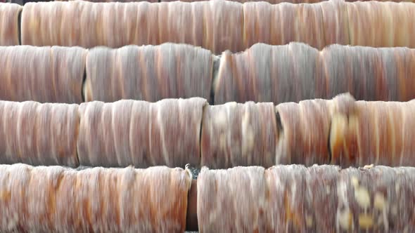 Czech Street Food Trdelnik Closeup Background